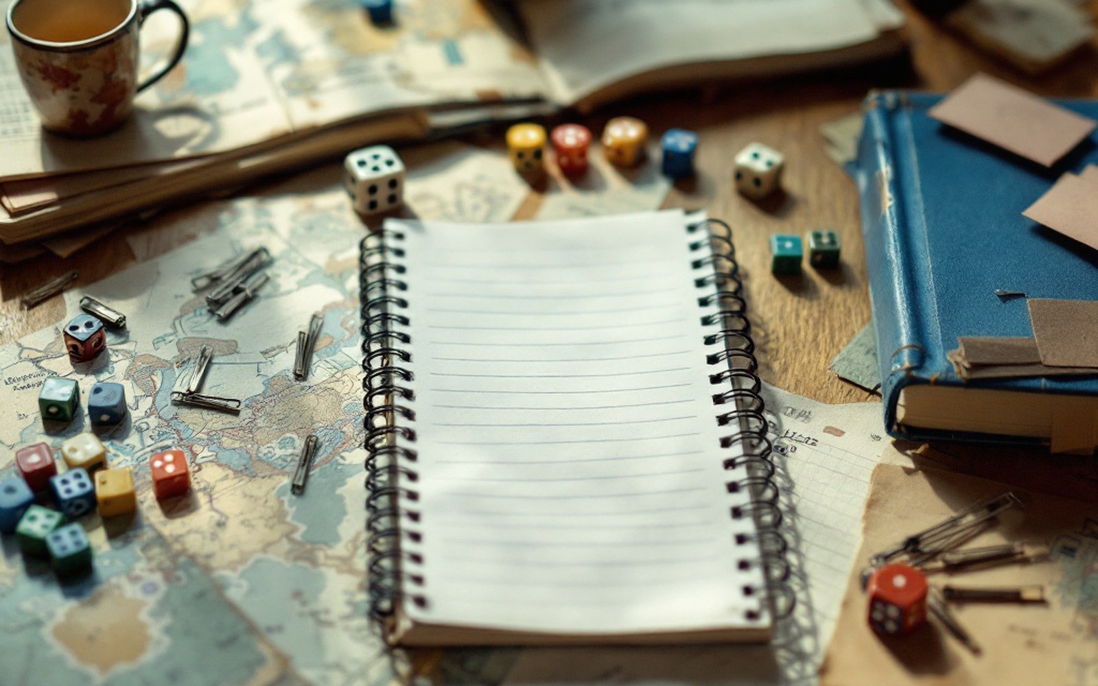A photocopied booklet and staples on a desk